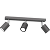 Image de Plafonnier 3 Spots Gris/chrome Gu10 8w Striper Luminex