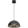 Image de Suspension Noire Demi-dôme Ø35 Métal E27 Elgund Luminex