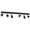 Image de Rampe 6 Spots Orientables Noir/chrome Gu10 15w Reno Luminex