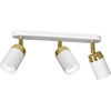 Image de Réglette 3 Spots Orientables Blanc/or Reno Gu10 Luminex