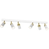 Image de Rampe 6 Spots Orientables Blanc/or Gu10 Luminex Reno