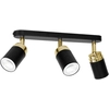 Image de Rail 3 Spots Orientables Noir/or Gu10 Reno Luminex