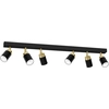 Image de Barre 6 Spots Orientables Noir/or Gu10 Reno Luminex