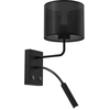 Image de Applique Loft Shade Noire Liseuse E27+g9 2 Interrupteurs