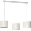 Image de Suspension Blanche Loft 3 Lumières E27 Intérieur Doré