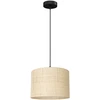 Image de Suspension En Rotin Crème/noir Mat Ø25 1xe27 Luminex