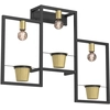 Image de Applique Industrielle Noir/or 3xe27 Flores Luminex