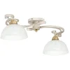 Image de Plafonnier décoratif crème 2 abat-jour Aurora 2xE27 15W Luminex