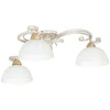 Image de Suspension Aurora, crème mat - patine dorée - blanc, 3xE27x15W, métal, dimensions : 26x78x78 cm, IP20, Luminex