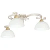 Image de Plafonnier Crème Aurora 3 Globes Verre E27 Luminex