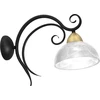 Image de Luminex applique intérieure 'Flora' en verre noir