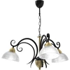 Image de Suspension Aurora Noire Laiton 3 Globes Verre E27 Luminex