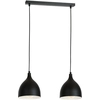 Image de Lampe suspendue noire à 2 abat-jour 52cm Noak classic 2xE27 15W Luminex