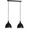 Image de Suspension Noire 2 Lumières Barre 52cm Noak Luminex E27