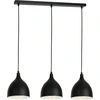 Image de Lampe suspendue noire à 3 abat-jours 72cm Noak classic 3xE27 15W Luminex