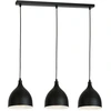 Image de Suspension Noire 3 Lumières Barre 72cm Noak Luminex