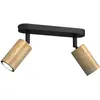 Image de Spot de plafond Nisse, bois clair et noir, 2xGU10x8W, dimensions : 17 x 24,5 x 6 cm, IP20, Luminex
