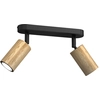 Image de Rampe 2 Spots Orientables Gu10 Bois Clair/noir Luminex