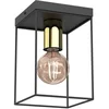 Image de Suspension Homen noir mat-doré brillant 1xE27x15W métal dim. : 22x14x14 cm IP20 Luminex
