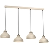 Image de Suspension Crème Barre 105 Cm 4 Abat-jour Sven Luminex