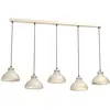 Image de Suspension Sven cr ¨me et noir, 5xE27x15W, m ©tal, dimensions : 110x125x21 cm, IP20, Luminex
