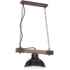 Image de Licht-erlebnisse - Lampe Vintage Suspendue Hakon En Cuivre Antique Suspension E27 - Cuivre Antique, Bois