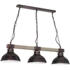Image de Suspension Loft Hakon 3xe27 Brun Bois Clair Luminex