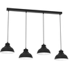 Image de Suspension Barre Métal Noire 105 Cm 4xe27 Sven Luminex