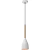 Image de Suspension Blanche Intérieur Doré Bois Muza E27 Luminex
