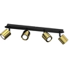 Image de Rampe Noire 4 Spots Orient. Laiton Gu10 8w Demia Luminex