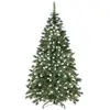 Image de Sapin de Noël artificiel Premium 180 cm Pin Diamant avec neige artificielle et vrais cônes Aspect hivernal Sapin de Noël