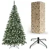 Image de SPRINGOS Sapin de Noël artificiel Premium 250 cm pin diamanté avec neige artificielle et vrais cônes aspect hivernal