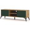Image de Meuble TV LUGO coloris chêne vert 164,5x40x58,4 cm