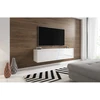 Image de Meuble TV à suspendre SLANT 160 avec LED RGB 160x40x35 cm-#ffffff-Blanc-160 --