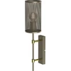 Image de Applique murale Wall en titane, finition or et laiton brossé, 1xE27x15W, métal, dimensions : 48x11x15 cm, IP20, Luminex