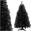 Image de Springos® Sapin de Noël artificiel 150 cm noir | Sapin moderne pour une décoration de Noël élégante | Sapin de Noël avec support robuste