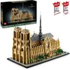 Image de LEGO Architecture 21061 Notre-Dame de Paris, Set de Construction Adultes, Maquette Cathédrale, Souvenir Paris