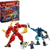 Image de LEGO NINJAGO Le Robot Élémentaire du Feu de Kai, Jouet Ninja Personnalisable, Minifigurines Kai et Zane, 71808