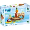 Image de PLAYMOBIL Junior Peter Pan et Bateau Pirate, Disney, 12 Pièces, Jouet de Construction, Plastique Biosourcé, 18 Mois+