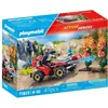 Image de PLAYMOBIL Pompier avec Quad, Avec Arbres Enflammés, Figurine et Accessoires, 71825, 3+ Ans