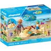 Image de PLAYMOBIL Famille Jouant dans le Sable à la Plage, My Life Vacances à la Plage, 46 Pièces, Dès 4 Ans