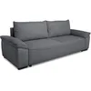 Image de Canapé Convertible Avec Coffre - 3 A 4 Places - Norman - Tissu Anthracite - 240 X 85 X 85 Cm