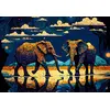 Image de Puzzle Roovi « Éléphants colorés » - 1 000 pièces - Carton - Adultes