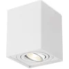Image de Spot de plafond Braytron, modèle apparent GU10, blanc, carré, 80 x 100 mm