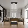 Image de Spot de plafond LED à 2 ampoules GU10, orientable à 350°   spot de plafond moderne noir Braytron