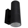 Image de Applique murale LED double ronde - Douille GU10 - IP44 - Compatible avec 1 spot GU10 - Anthracite
