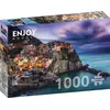 Image de Puzzle 1000 pièces Enjoy   Manarola au crépuscule, Cinque Terre, Italie