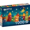 Image de Puzzle 1000 pièces ENJOY - Des maisons colorées pleines de fantaisie