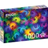 Image de Puzzle 1000 pièces Enjoy   Plumes Néon Abstraites