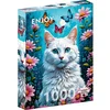 Image de Puzzle 1000 pièces Enjoy   Chat Blanc